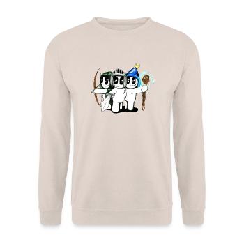 Medievalsnap - Unisex Sweatshirt - sand - Front - Alina (178cm) & Michal (187cm)