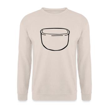 Schüssel, Teigschüssel, backen, Bäcker - Unisex Pullover - Sand - Vorne - Alina (178cm) & Michal (187cm)
