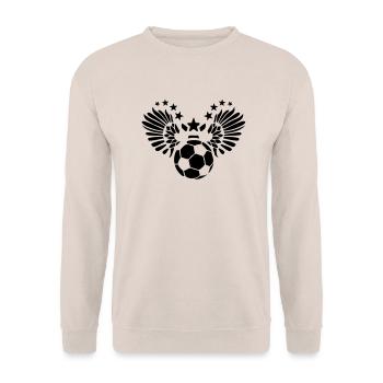 wing soccer football sports flying wing fly4 - Unisex Sweatshirt - sand - Front - Alina (178cm) & Michal (187cm)