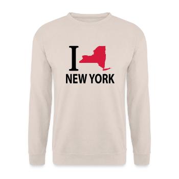 I love New York - Sweat-shirt Unisexe - sable - Devant - Alina (178cm) & Michal (187cm)