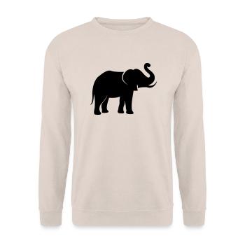 elefant_002 - Unisex Pullover - Sand - Vorne - Alina (178cm) & Michal (187cm)