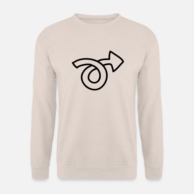 krummer Pfeil - line - Unisex Pullover - Sand