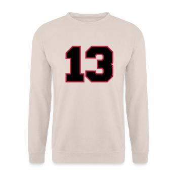 number13 - Sweat-shirt Unisexe - sable - Devant - Alina (178cm) & Michal (187cm)
