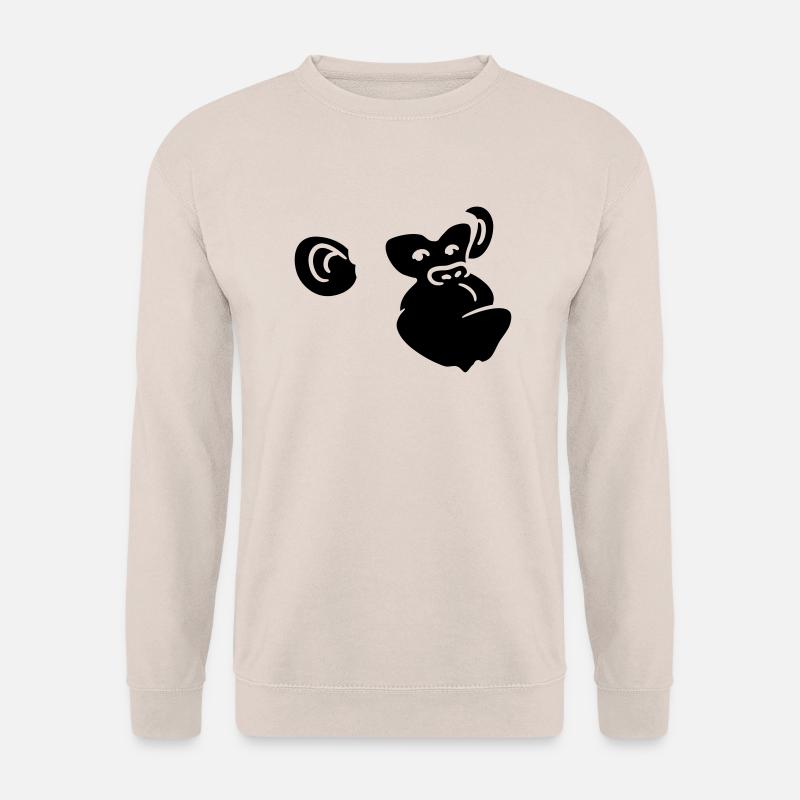 Cool monkey head design - Unisex Sweatshirt - sand