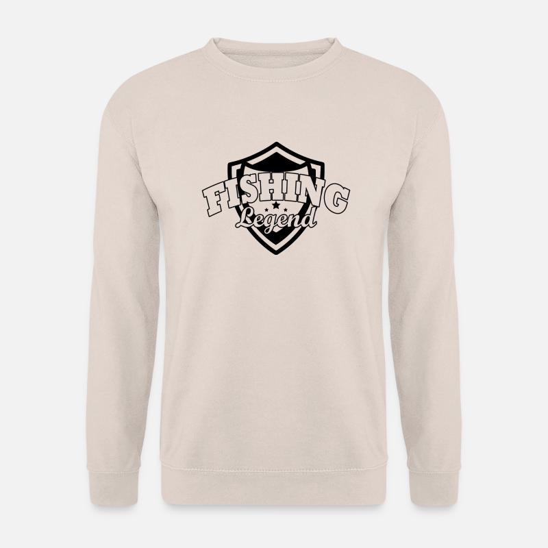 Angler Spruch Fischen Fischer Geschenksidee - Unisex Pullover - Sand
