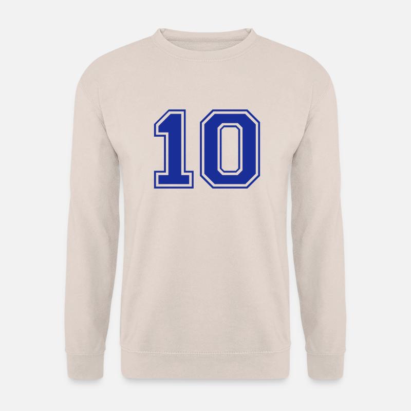 10 - Nummer - Zahl - Unisex Pullover - Sand
