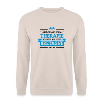 Nur in die Bretagne - Unisex Pullover - Sand - Vorne - Alina (178cm) & Michal (187cm)