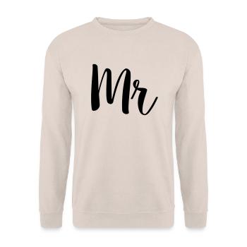 mr simple - Unisex Sweatshirt - sand - Front - Alina (178cm) & Michal (187cm)