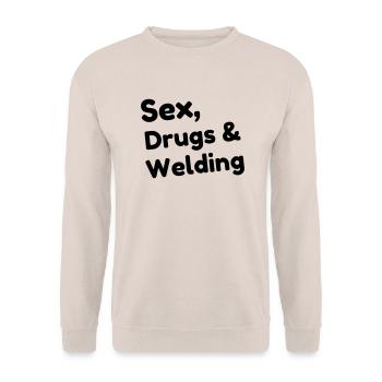 Welding Welder Schweißer Soudage Soudeur - Unisex Sweatshirt - sand - Front - Alina (178cm) & Michal (187cm)