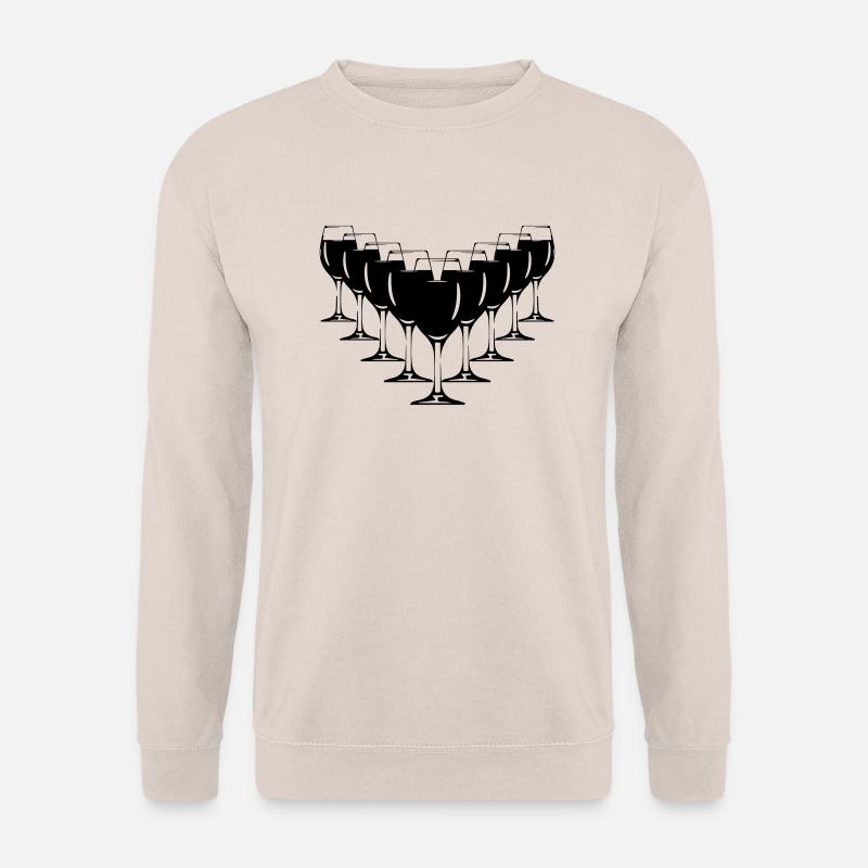 Wine wine glasses - Unisex Sweatshirt - sand