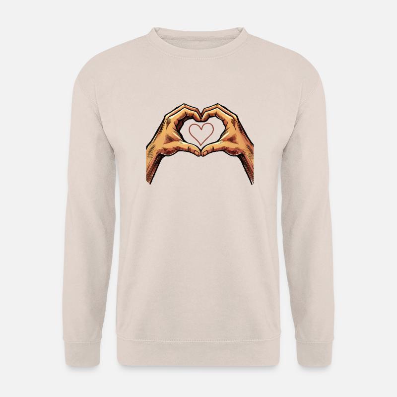 hand herz - Unisex Pullover - Sand