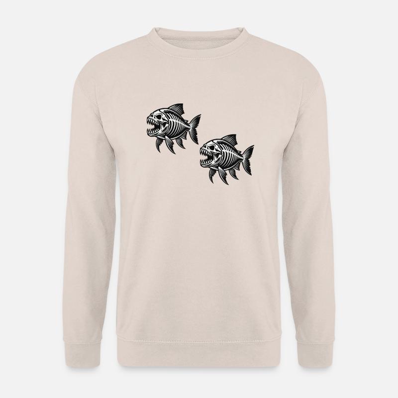 skelett piranha 2 - Unisex Pullover - Sand