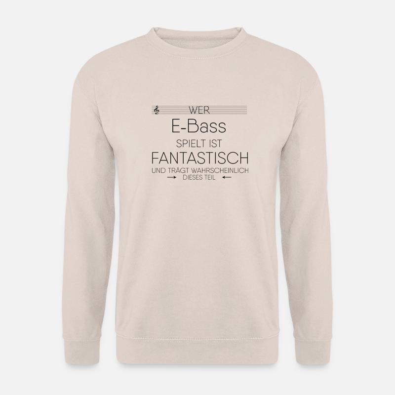 E-Bass Instrument Geschenk - Unisex Pullover - Sand