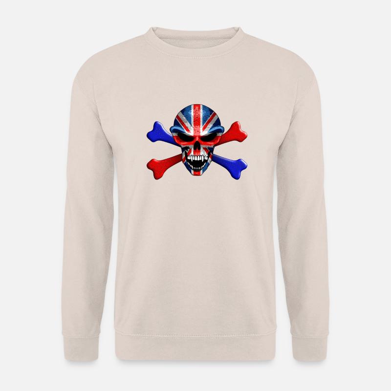 Union Jack Skull - Unisex Pullover - Sand