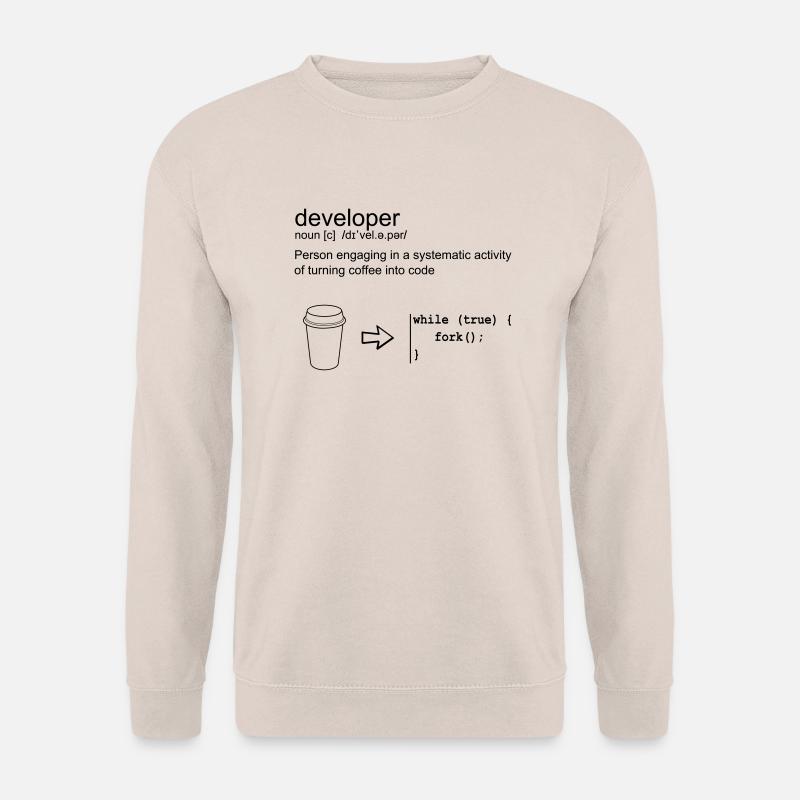 Developer & coffee - Sweat-shirt Unisexe - sable