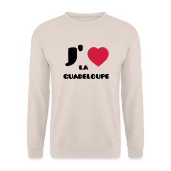 J'aime la Guadeloupe (V) - Unisex Pullover - Sand - Vorne - Alina (178cm) & Michal (187cm)