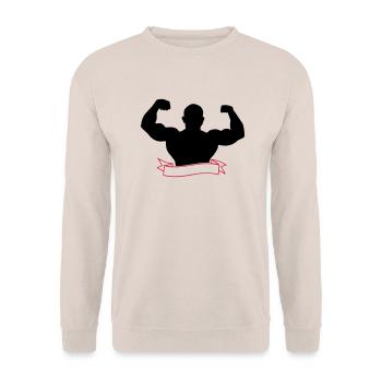 Bodybuilder - Sweat-shirt Unisexe - sable - Devant - Alina (178cm) & Michal (187cm)