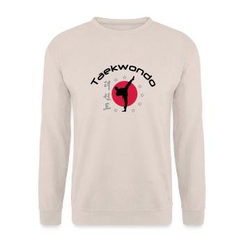 taekwondo_3 - Unisex Sweatshirt - sand - Front - Alina (178cm) & Michal (187cm)