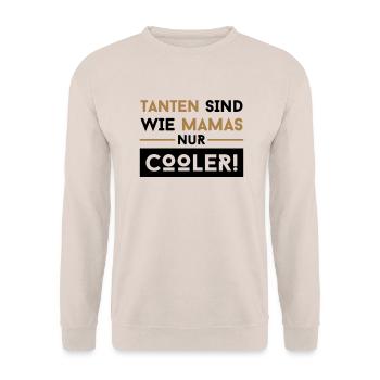 tanten shirt - Unisex Pullover - Sand - Vorne - Alina (178cm) & Michal (187cm)