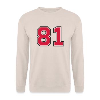 81__f2 - Unisex Pullover - Sand - Vorne - Alina (178cm) & Michal (187cm)