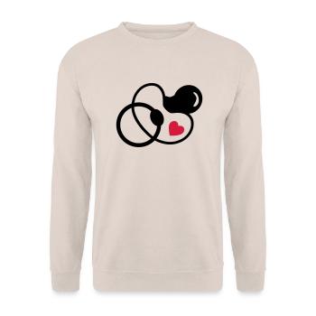 baby - pacifier - Unisex Sweatshirt - sand - Front - Alina (178cm) & Michal (187cm)
