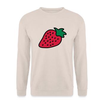 strawberry - Sweat-shirt Unisexe - sable - Devant - Alina (178cm) & Michal (187cm)