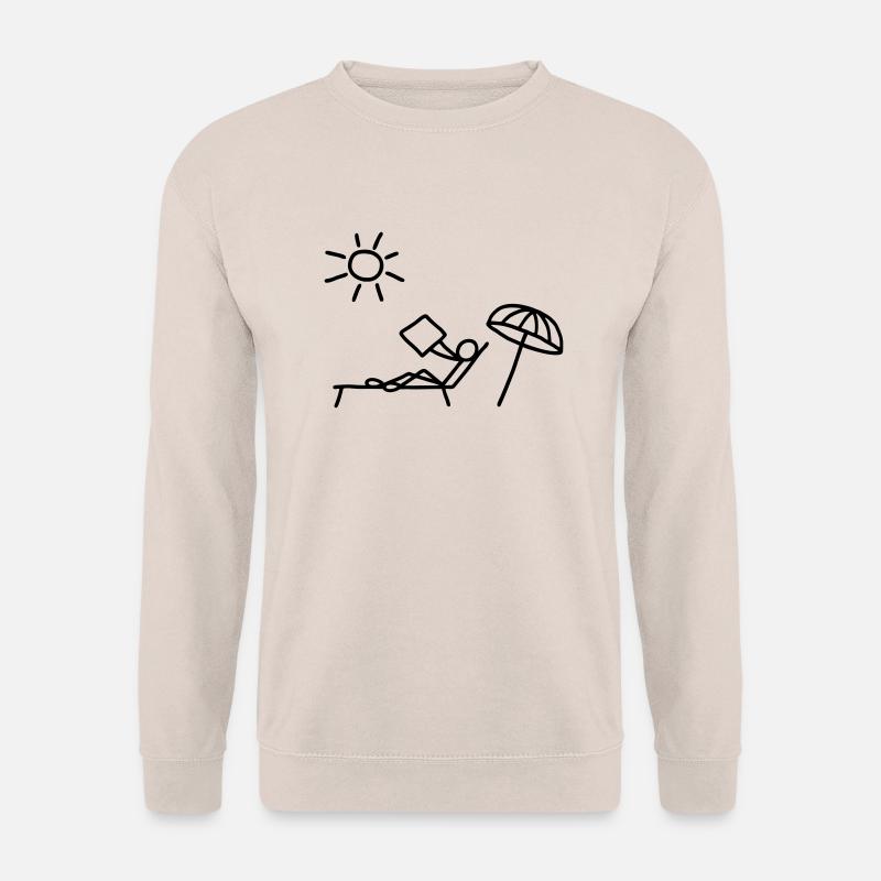 Read sunbathing & newspaper - Unisex Sweatshirt - sand