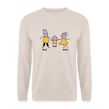 happy family - Unisex Sweatshirt - sand - Front - Alina (178cm) & Michal (187cm)