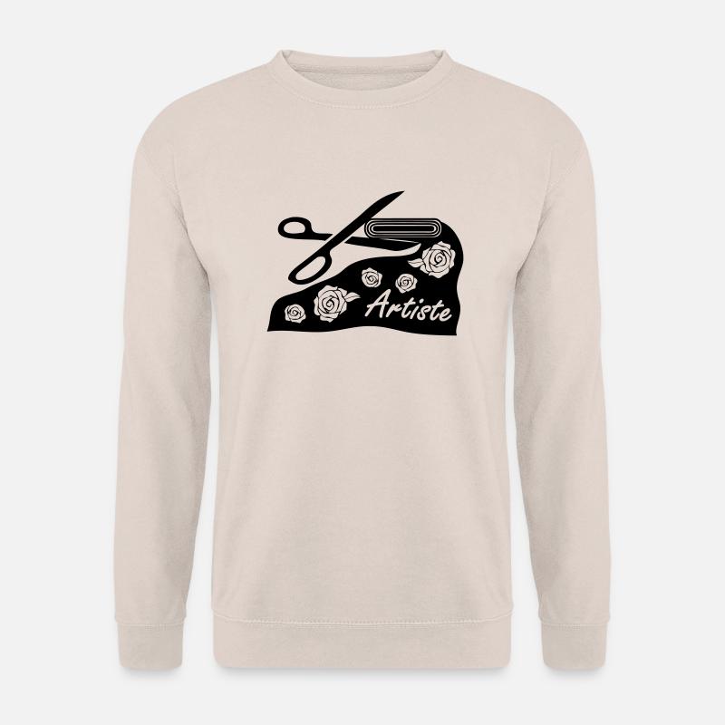 Avec tissu et des ciseaux pour le projet d'art - Sweat-shirt Unisexe - sable