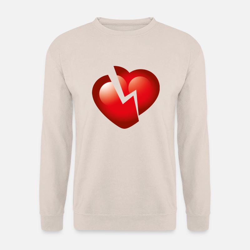 Smiley Broken Heart - Unisex Pullover - Sand