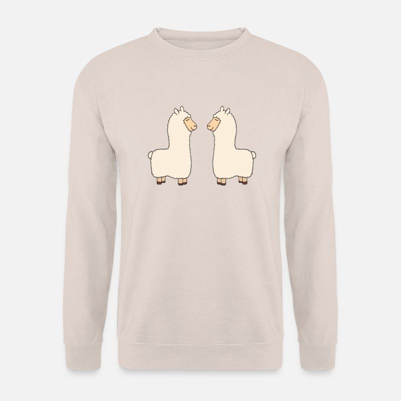 lama verliebt - Unisex Pullover - Sand