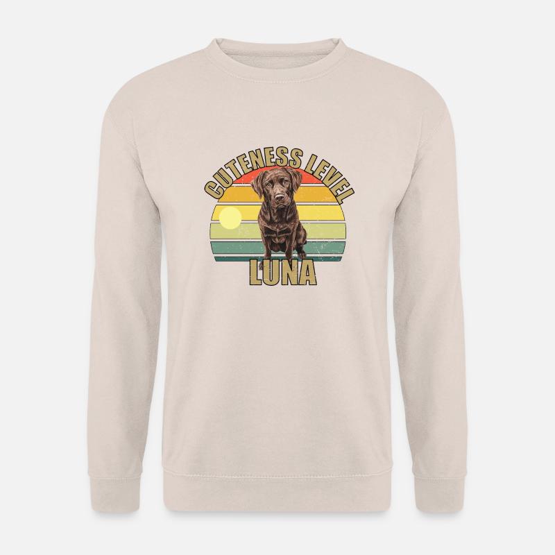 Cuteness Level Luna brauner Labrador - Unisex Pullover - Sand