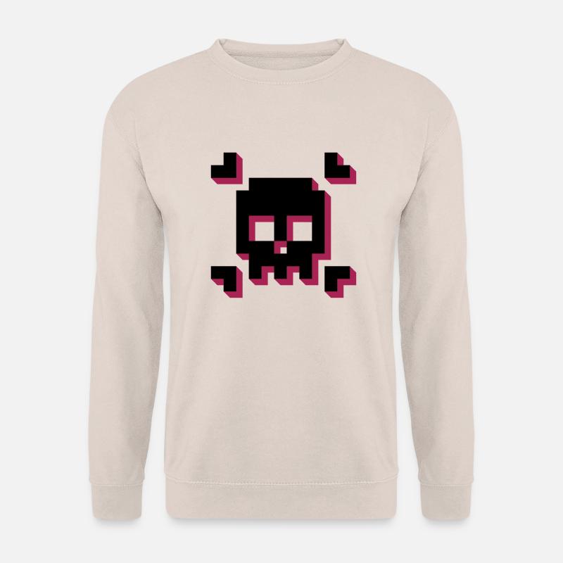 pxl_Skull - Unisex Pullover - Sand