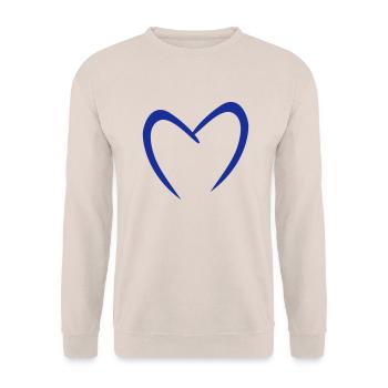 Love Seetal - Herz farbig - Unisex Pullover - Sand - Vorne - Alina (178cm) & Michal (187cm)