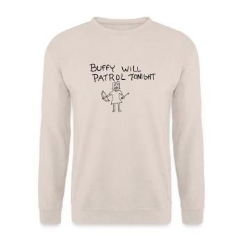 buffy's patrol - Unisex Pullover - Sand - Vorne - Alina (178cm) & Michal (187cm)