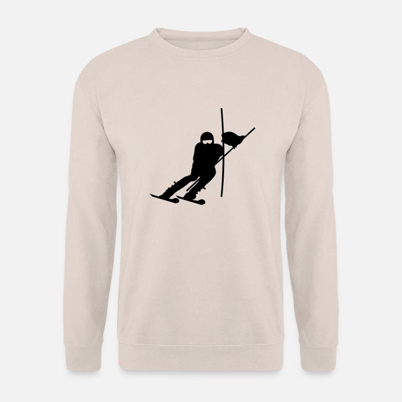 Slalom Ski (1c) - Unisex Pullover - Sand