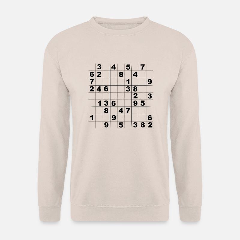 schwarz Sudoku - Unisex Pullover - Sand