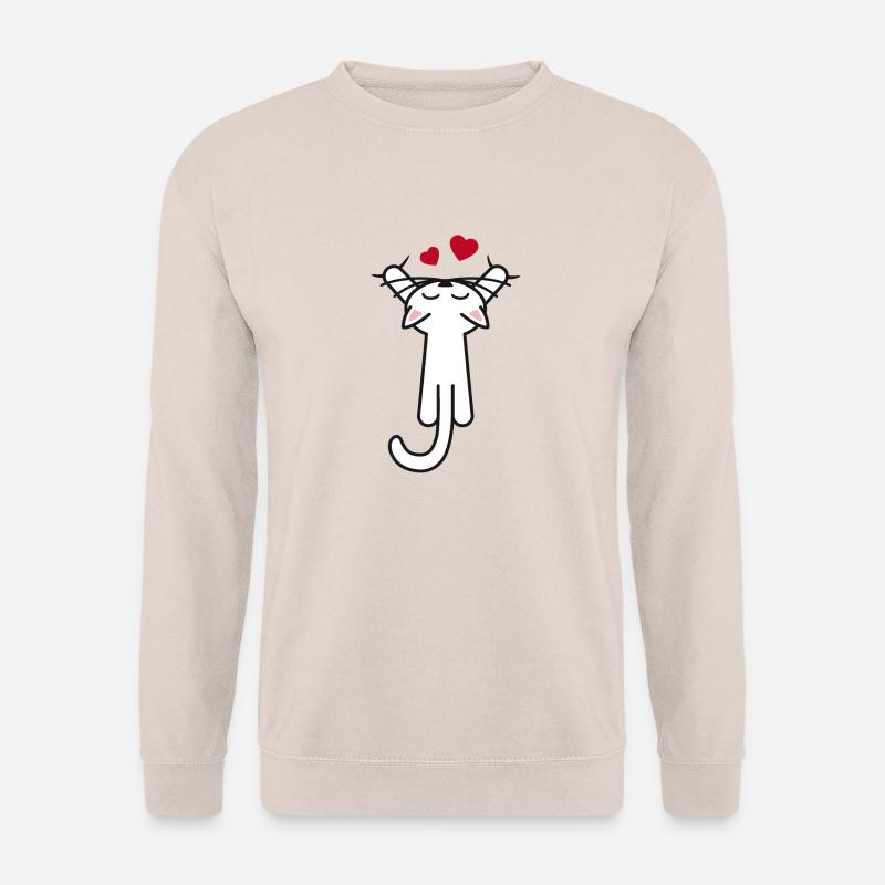 Kitty hanging love - Unisex Pullover - Sand