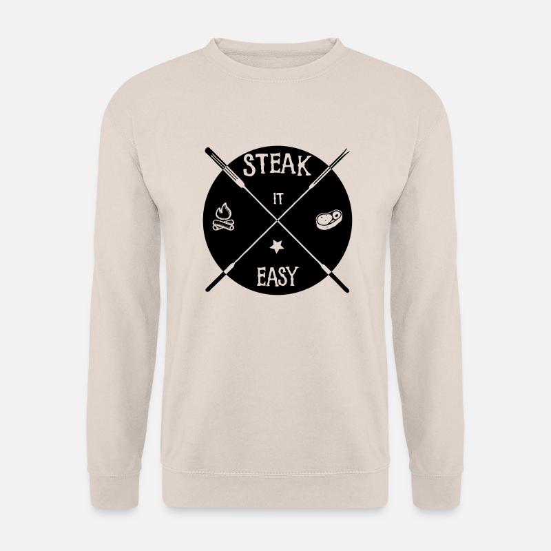 steak it easy_solid - Unisex Pullover - Sand