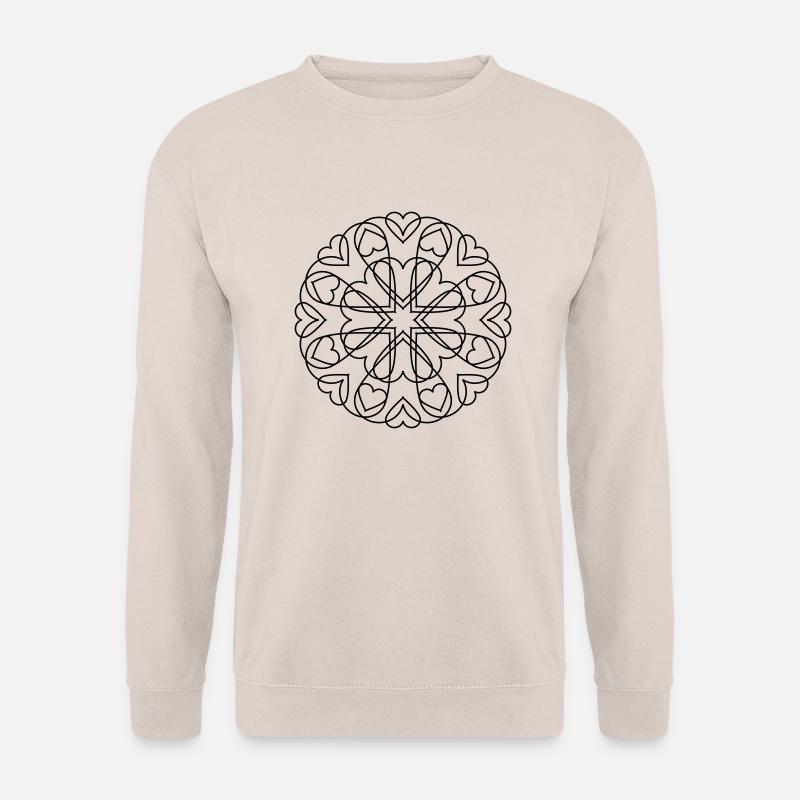 I love Mandalas (Cross) - Unisex Pullover - Sand