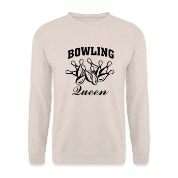 Bowling Queen - Unisex Pullover - Sand - Vorne - Alina (178cm) & Michal (187cm)