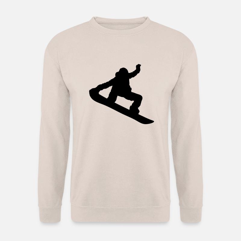 Snowboarder Silhouette - Unisex Pullover - Sand