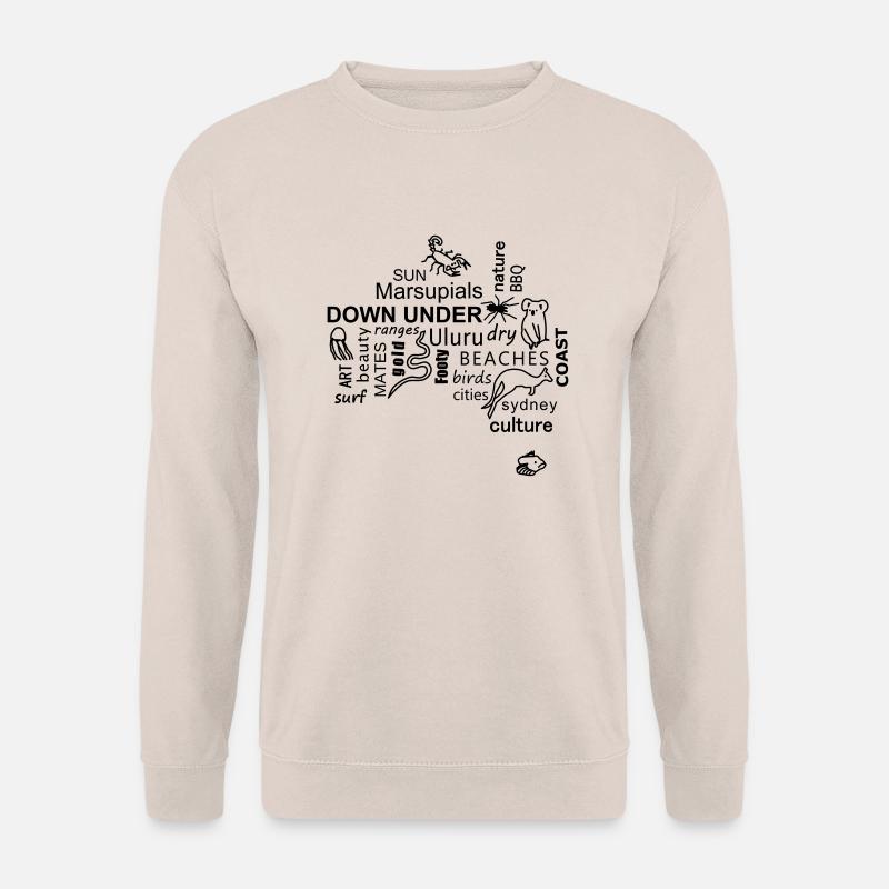 australia word cloud - Unisex Pullover - Sand