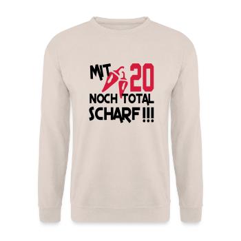 total_scharf_20 - Unisex Sweatshirt - sand - Front - Alina (178cm) & Michal (187cm)