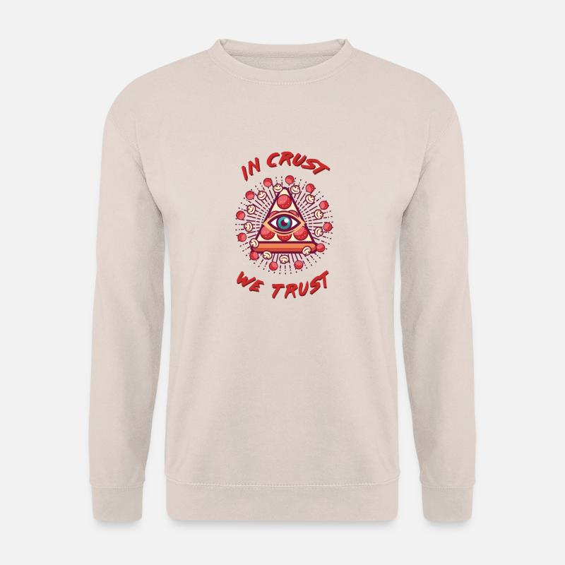 Pizza - in crust we trust - Unisex Pullover - Sand