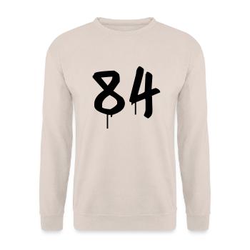 Graffiti : 84 - Unisex Sweatshirt - sand - Front - Alina (178cm) & Michal (187cm)