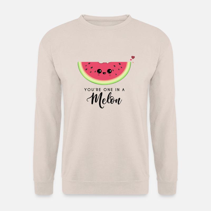 Youre one in a melon -Valentinstag Muttertag Liebe - Unisex Pullover - Sand