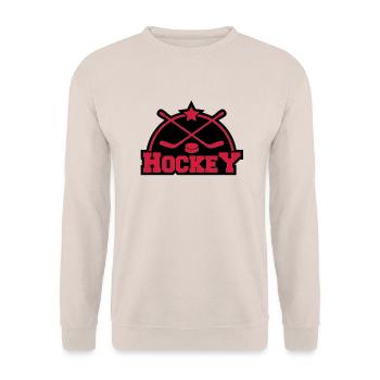 hockey_design_f2 - Unisex Pullover - Sand - Vorne - Alina (178cm) & Michal (187cm)