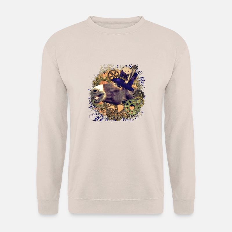 Steampunk Esel - Unisex Pullover - Sand