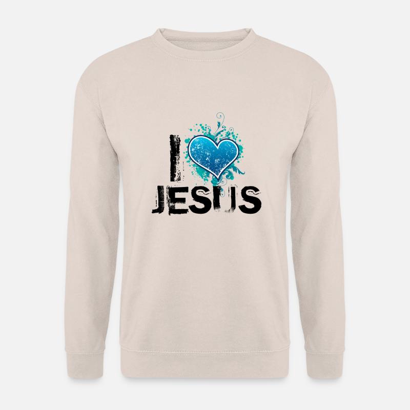 i love jesus de - Unisex Pullover - Sand
